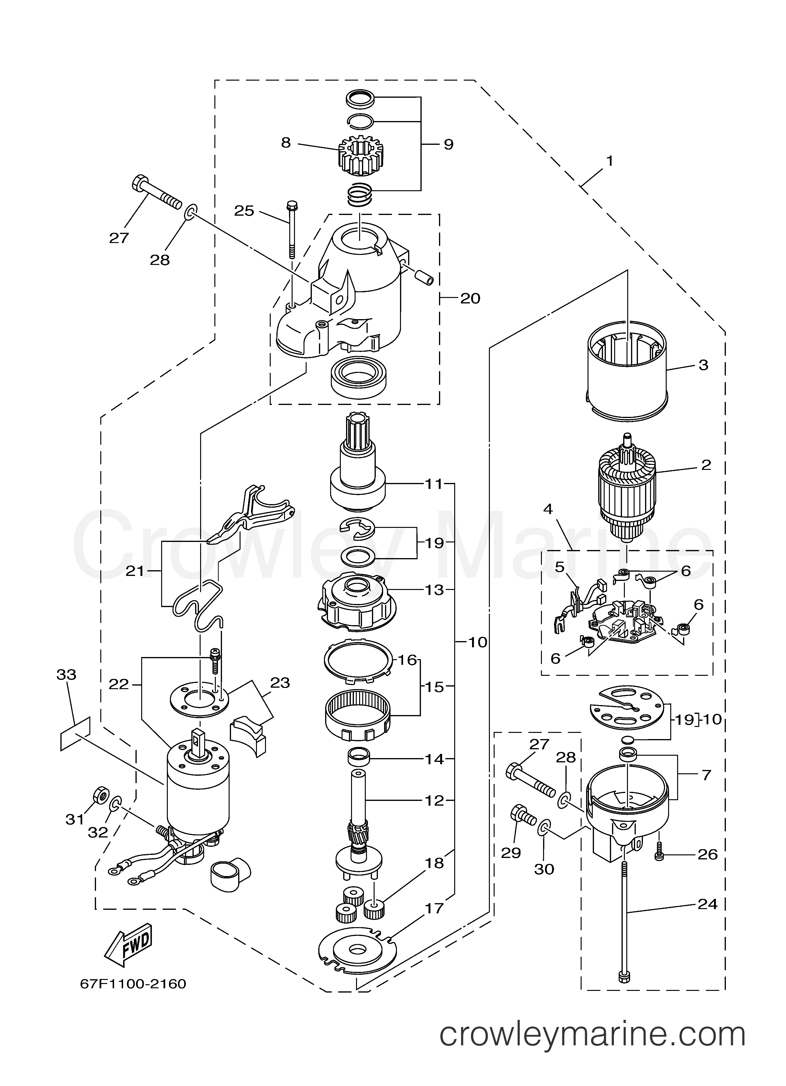 Yamaha Motors F75TLRB - STARTING MOTOR