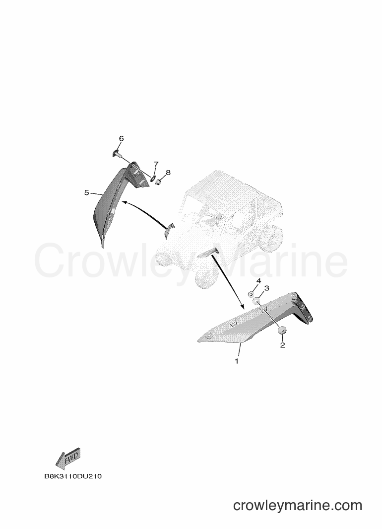 2019 ATV YXE850EN - YXE850EN (B8K6) [010] - FENDER