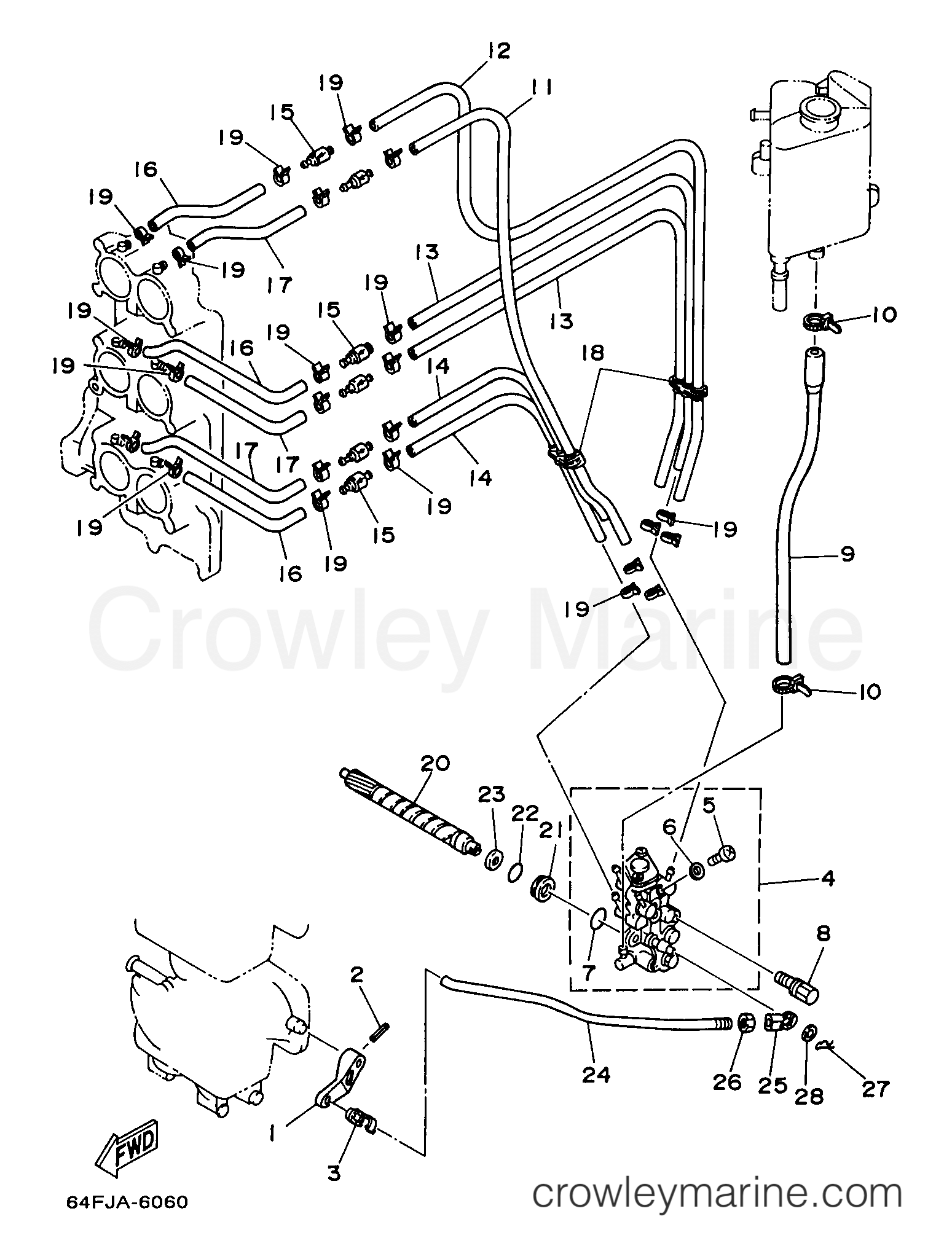 Yamaha Motors D150TLRX - OIL PUMP