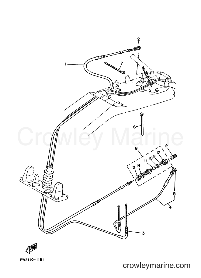 Yamaha Motors SJ650 (EW29) [999] - CONTROL CABLE