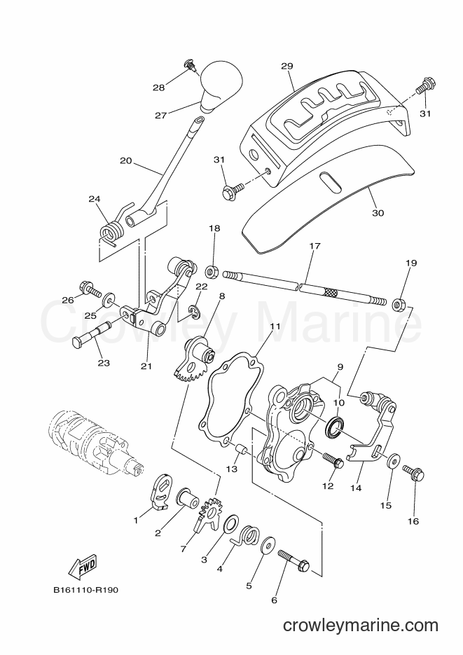 Yamaha Motors YFM700FWBD (B329) [010] - SHIFT SHAFT