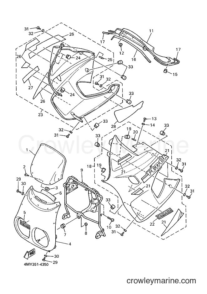 Yamaha Motors XTZ660 (4MY2) [999] - COWLING 1