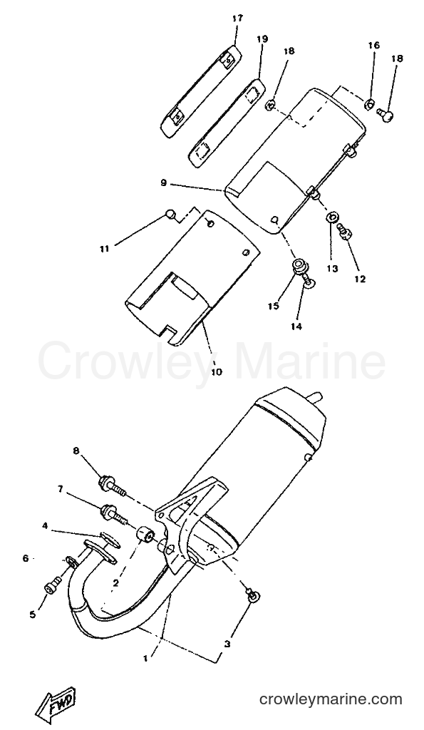 1996 Scooter YA50M - YA50M (3UG1) [999] - EXHAUST