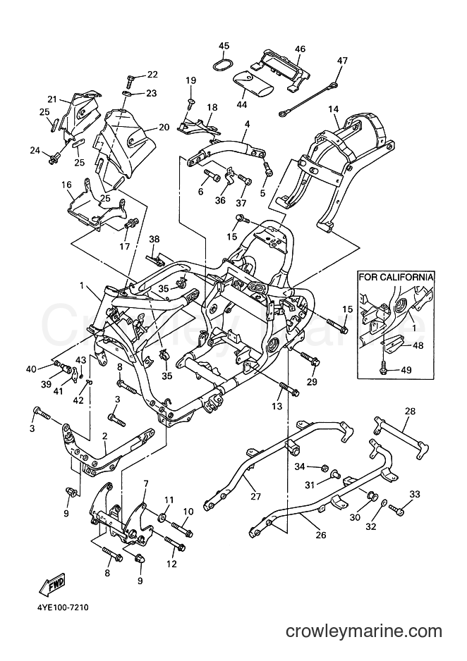 Yamaha Motors XVZ13LT (4YEF) [020] - FRAME