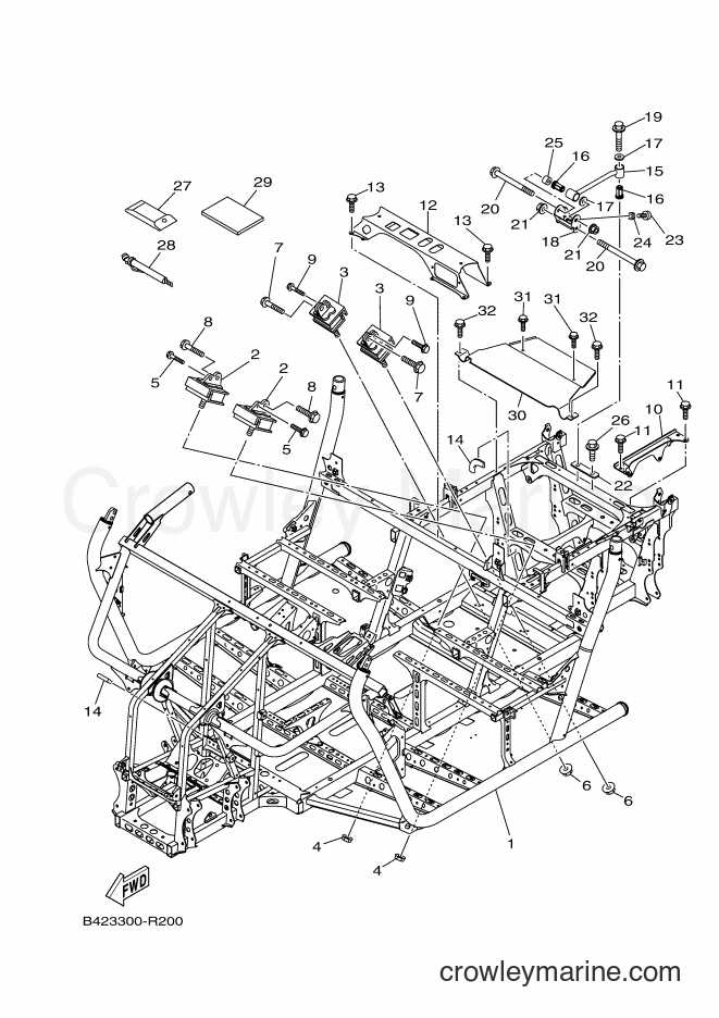 Yamaha Motors YXM700E (B42F) [010] - FRAME