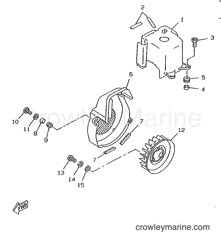 1996 Scooter CW50RSP - CW50RSP (4WL1) [999] - AIR SHROUD & FAN
