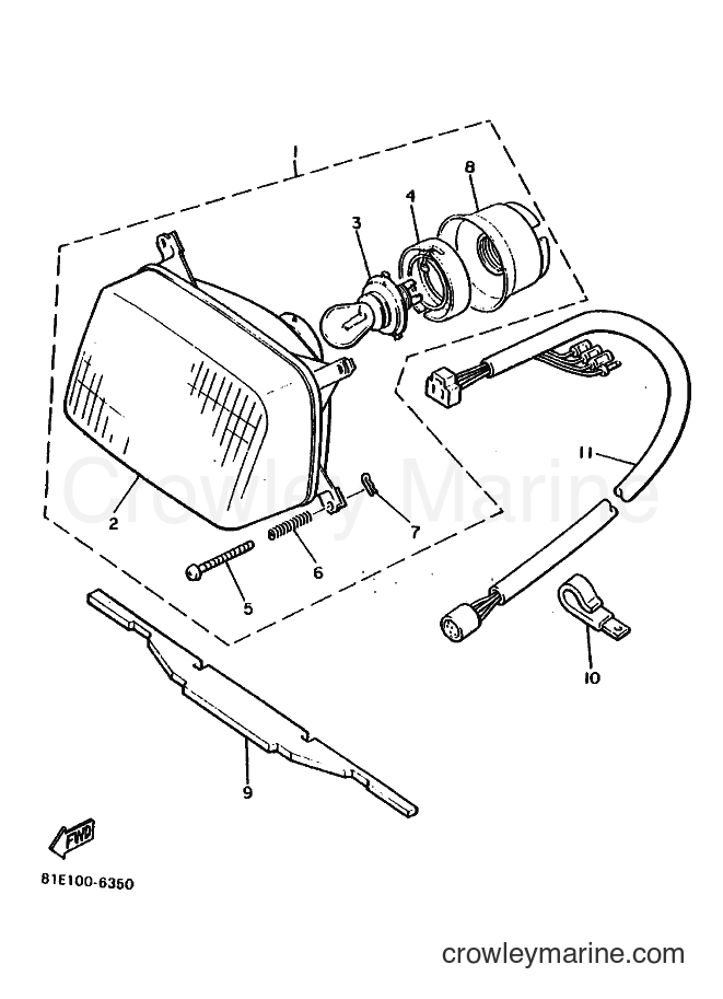 1988 Snowmobile CF300AS8 - CF300AS8 (83U0) [010] - HEADLIGHT