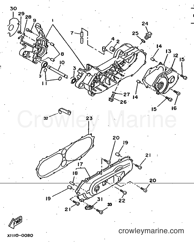 1997 Scooter CW50 - CW50 (4VV9) [999] - CRANKCASE