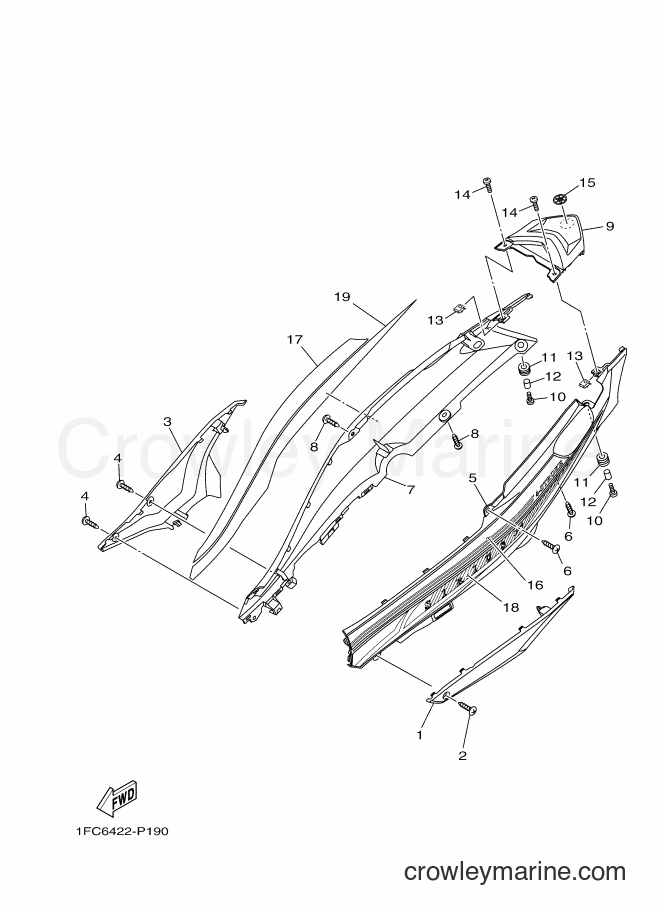 Yamaha Motors T115FLE (1FCB) [010] - SIDE COVER 2
