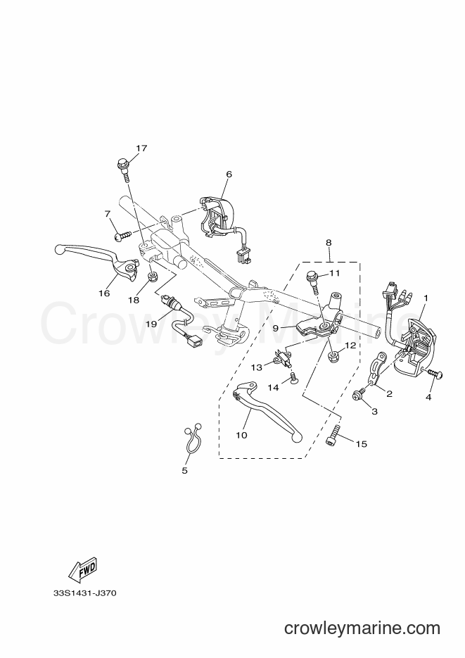 Yamaha Motors AL125 (33SB) [010] - HANDLE SWITCH & LEVER