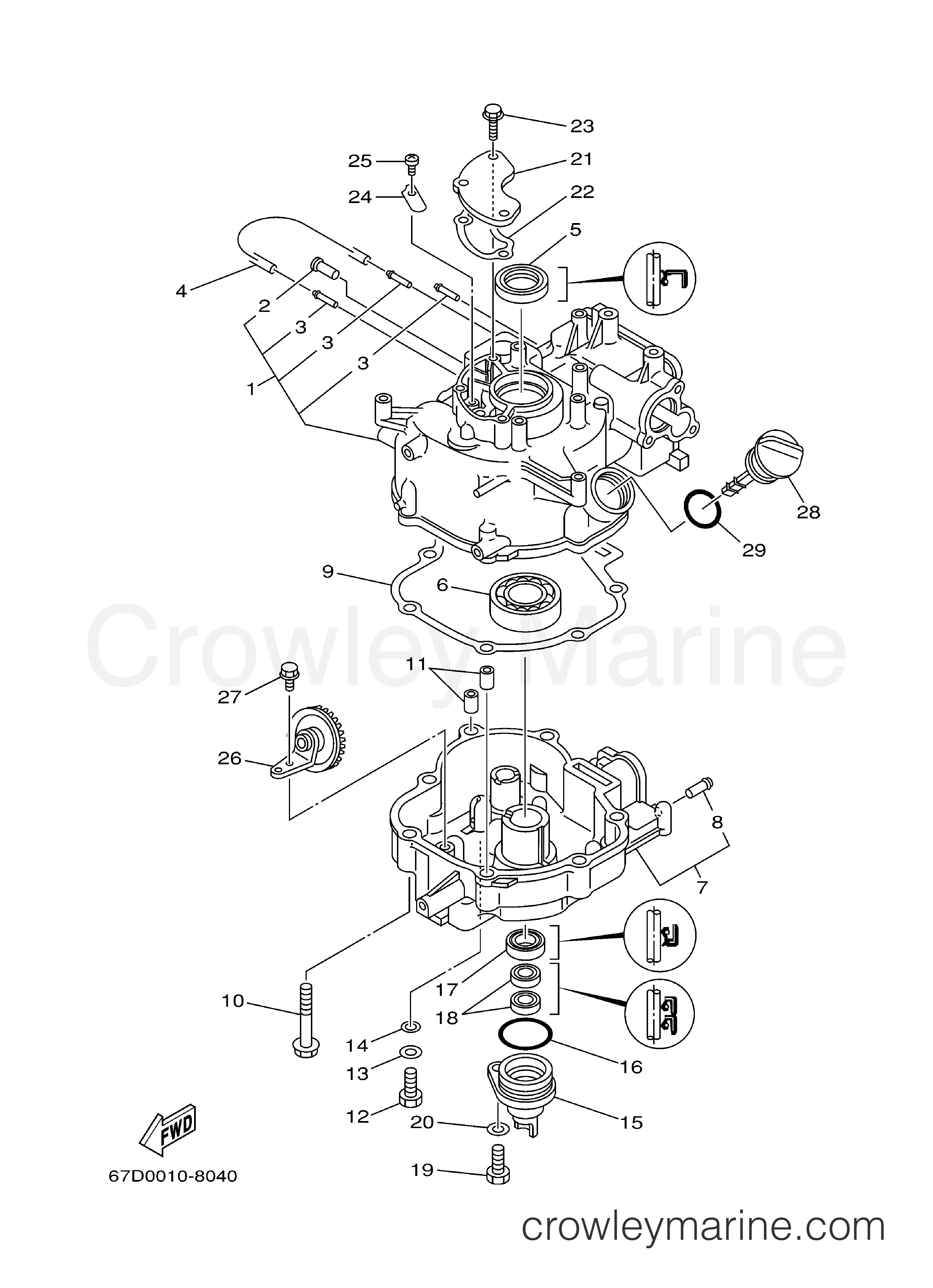 Yamaha Motors F4MLHB - CYLINDER CRANKCASE 2