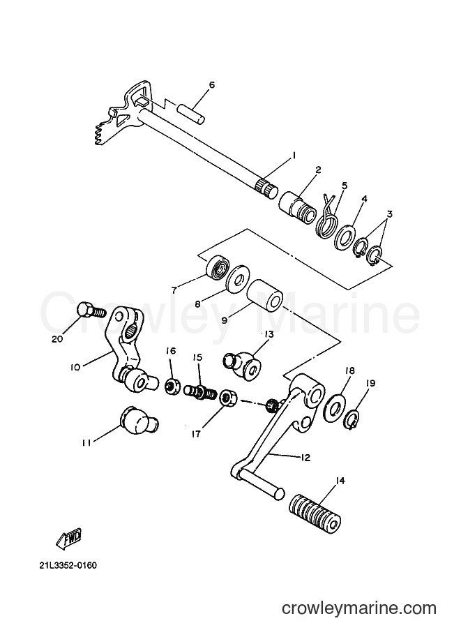 2000 Street Bike SR250 - SR250 (21L3) [010] - SHIFT SHAFT