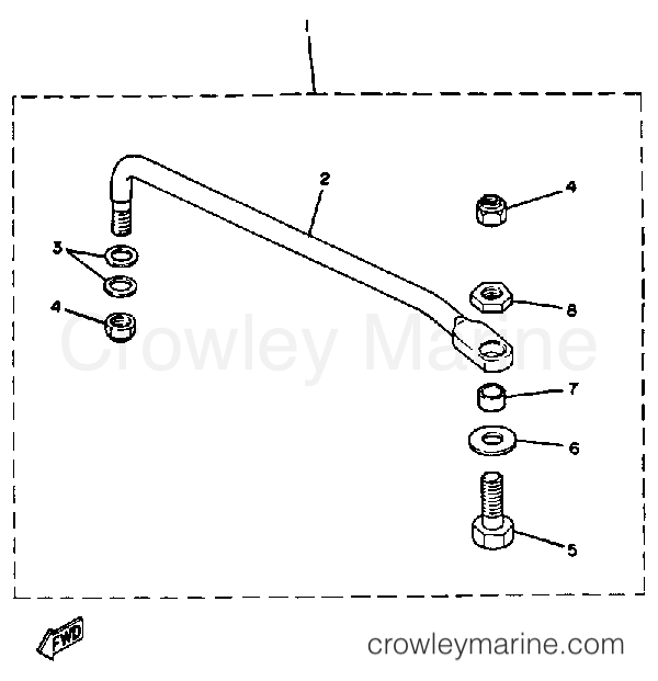 Yamaha Motors 30ESK - STEERING GUIDE ATTACHMENT