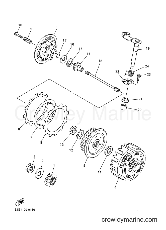 2000 Dirt Bike YZ426F - YZ426F (5JG2) [050] - CLUTCH