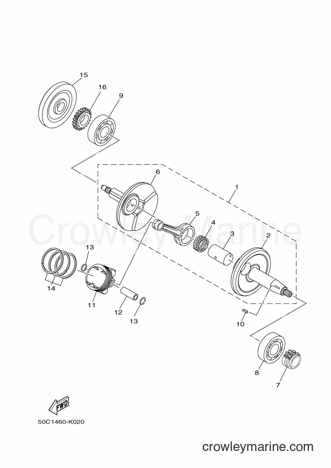 2012 Scooter T135HC - T135HC (50C2) [010] - CRANKSHAFT & PISTON