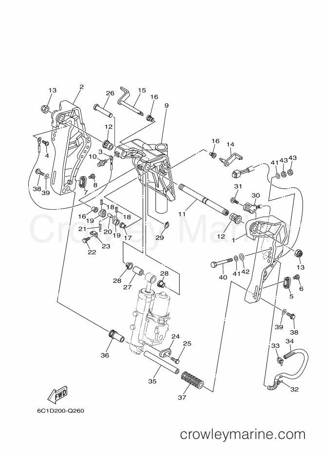 Yamaha Motors F60FET (6C5E) [250] - BRACKET 2