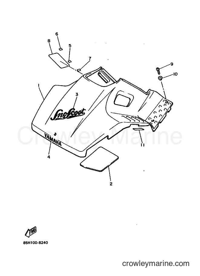 1988 Snowmobile SV80E - SV80E (85H0) [010] - SHROUD