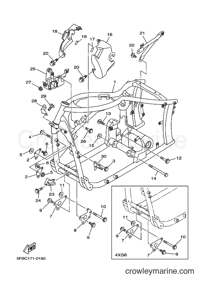 Yamaha Motors XVS650 (5FBC) [010] - FRAME