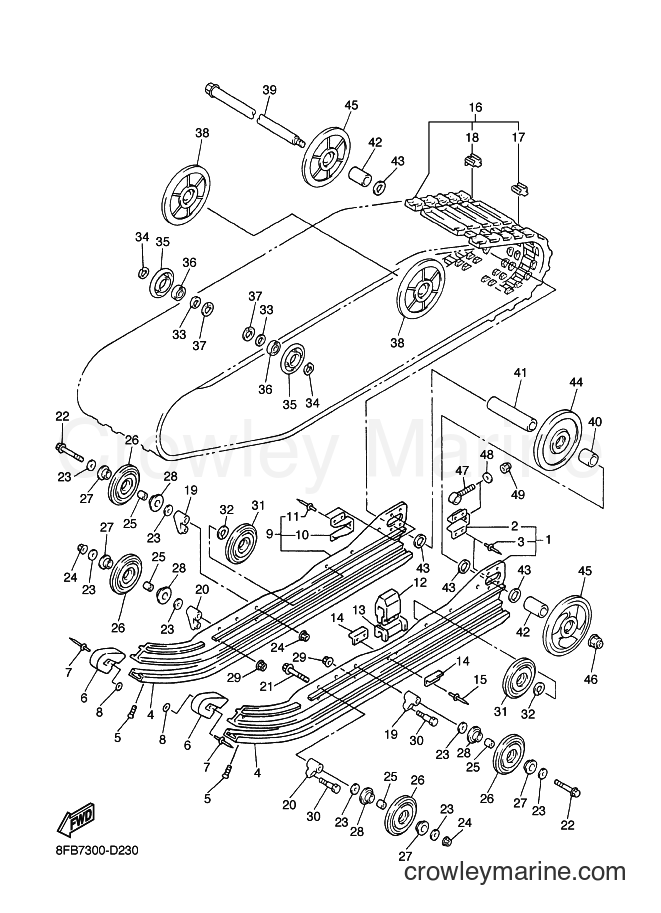2005 Snowmobile SXV700 - SXV700 (8FB7) [010] - TRACK SUSPENSION 1