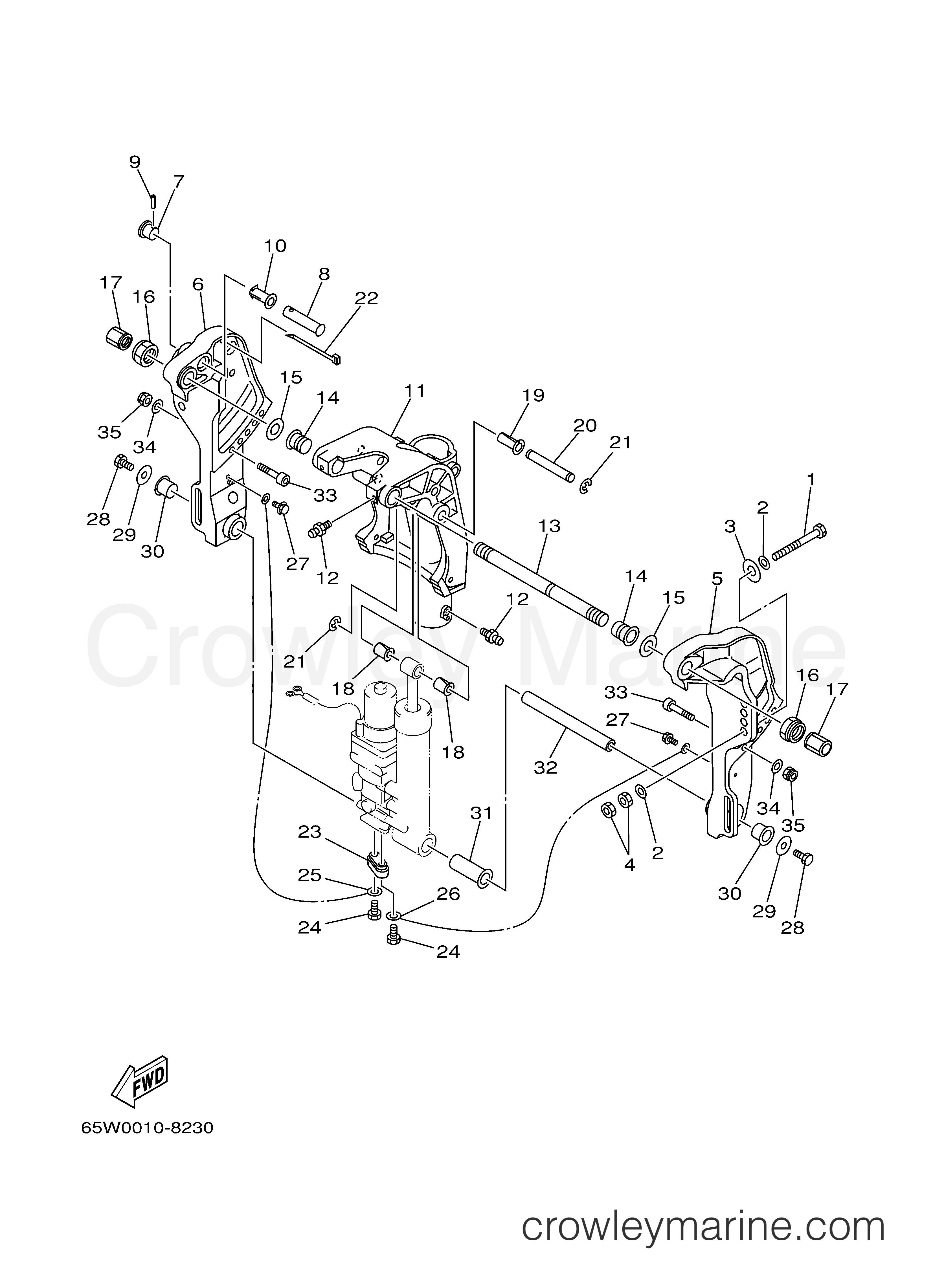Yamaha Motors F25ELRY - BRACKET 2 TR