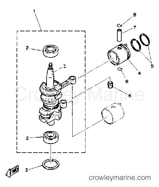 Yamaha Motors 6MLHP - CRANK PISTON