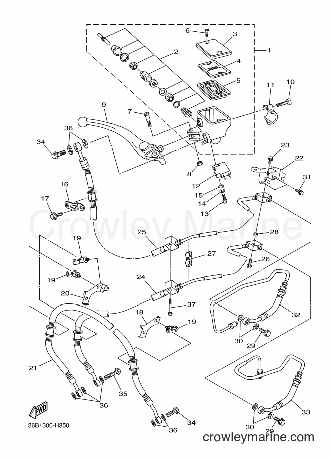 2010 Street Bike XJ6FA - XJ6FA (1DG1) [050] - FRONT MASTER CYLINDER