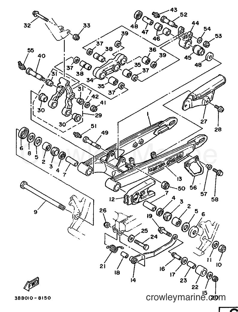 Yamaha Motors TY250R (3BA) [999] - REAR ARM