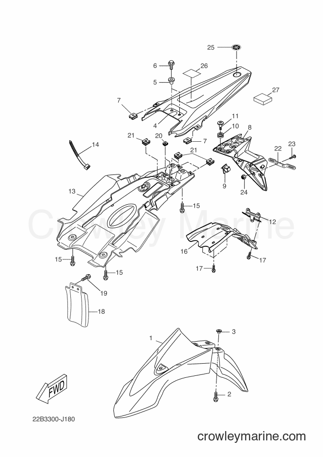 2013 Dirt Bike WR125R - WR125R (22B7) [080] - FENDER
