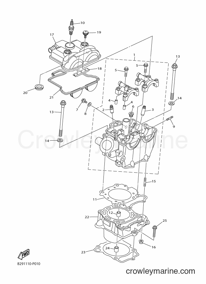 2017 Dirt Bike WR250F - WR250F (2GBD) [010] - CYLINDER