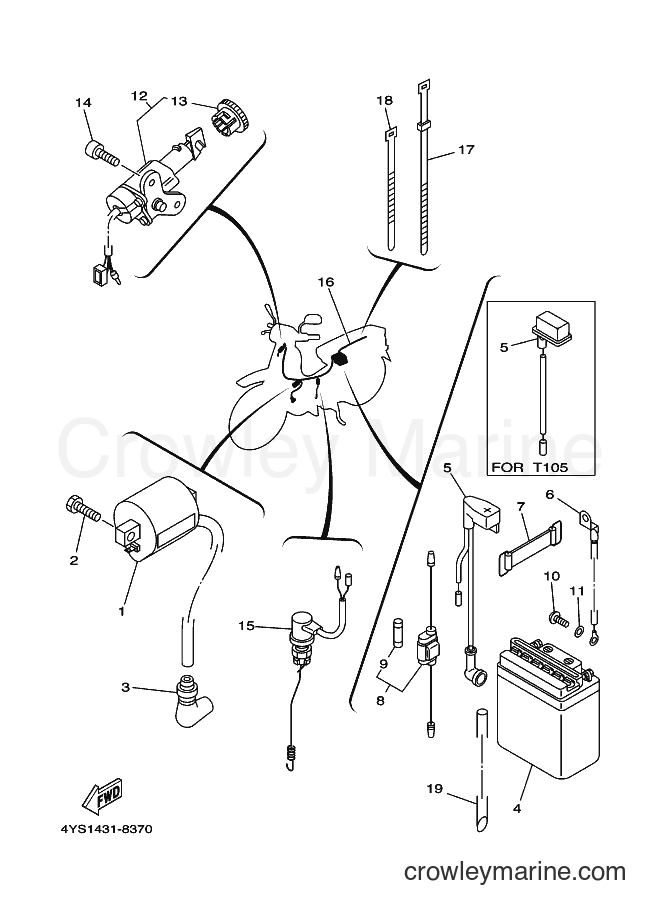 Yamaha Motors T105 (4YS2) [010] - ELECTRICAL 1