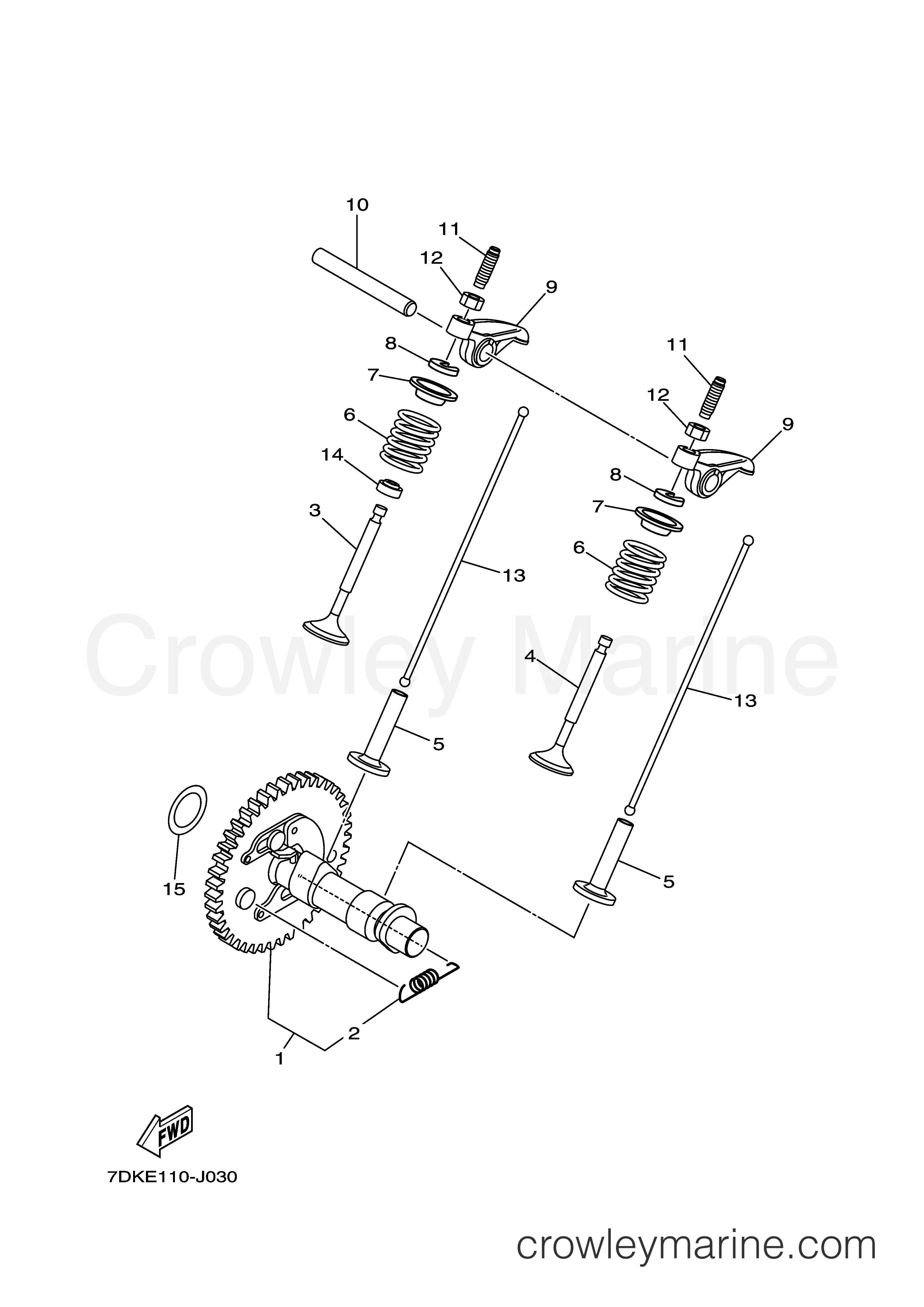 Yamaha Motors EF2000ISC  (EF2000ISC) - CAMSHAFT & VALVE