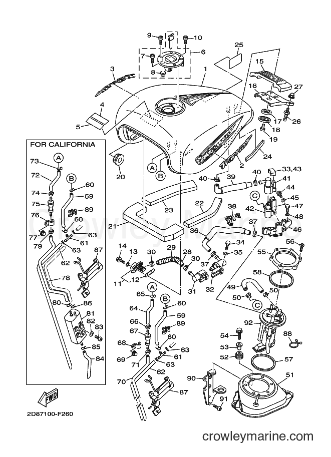 2007 Cruiser XV1700PC - XV1700PC (2D89) [010] - FUEL TANK