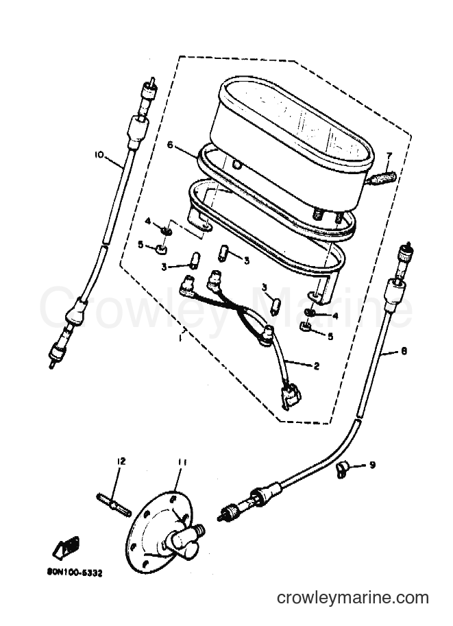 Yamaha Motors VMX540P (87V1) [010] - METER