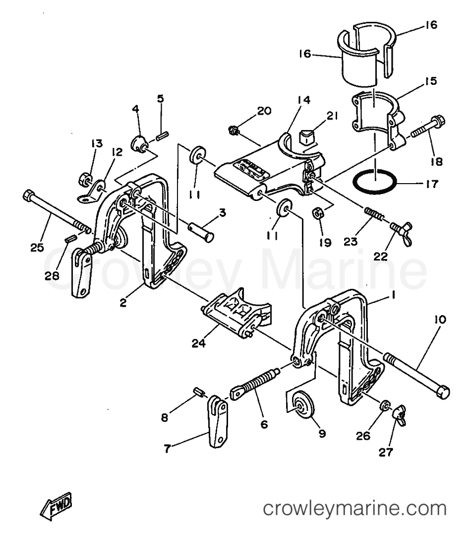 Yamaha Motors 2B (6A1) [999] - BRACKET 1