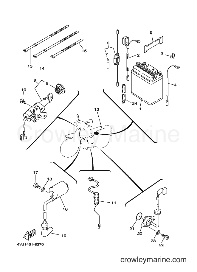 2001 Street Bike V100E - V100E (4VJ4) [010] - ELECTRICAL 1