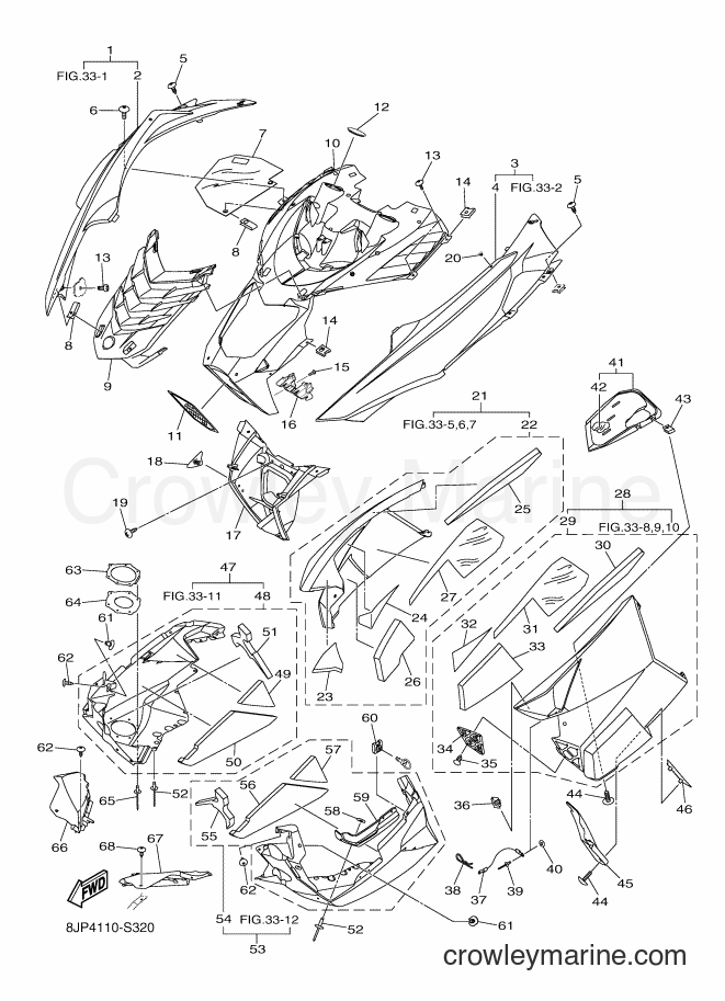 Yamaha Motors SRV10RD (8JP4) [010] - SHROUD