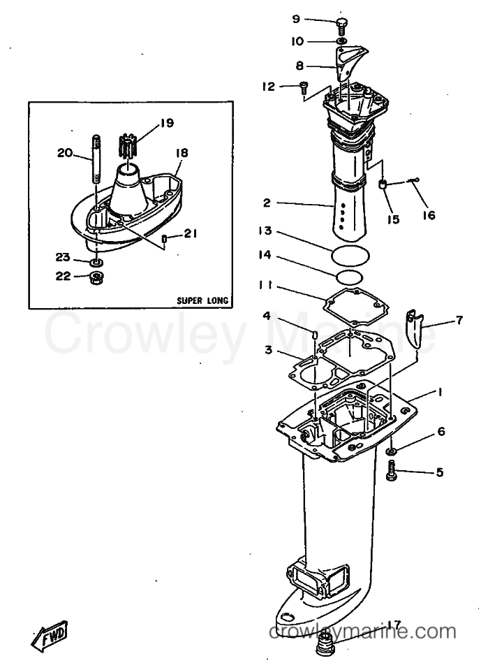 Yamaha Motors 30A (689) [999] - UPPER CASING