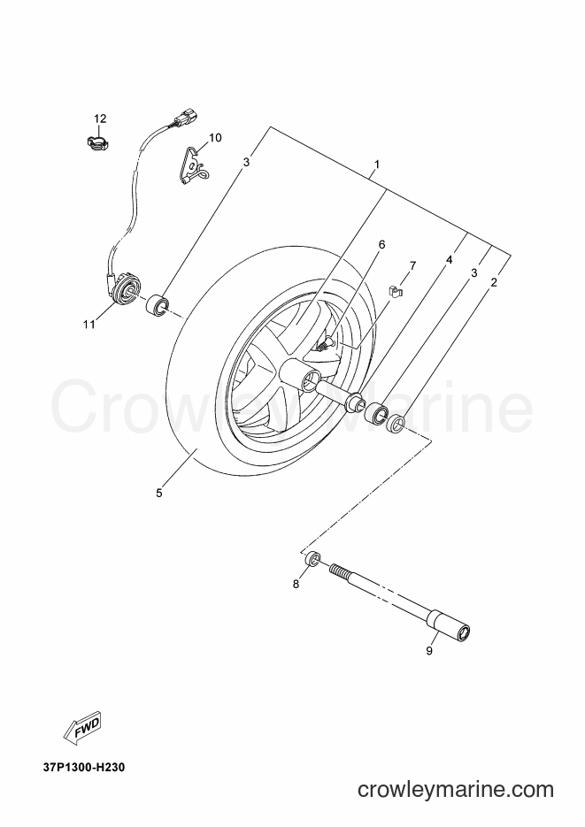 Yamaha Motors YP125R (2AB7) [010] - FRONT WHEEL