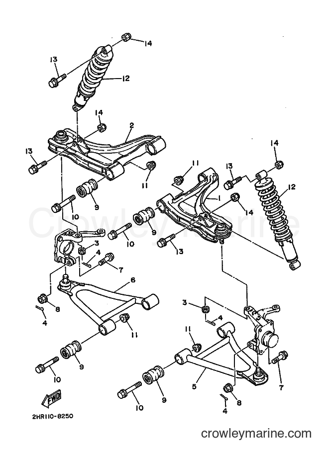 1988 ATV YFM350FWU - YFM350FWU (2HR0) [020] - FRONT SUSPENSION & WHEEL