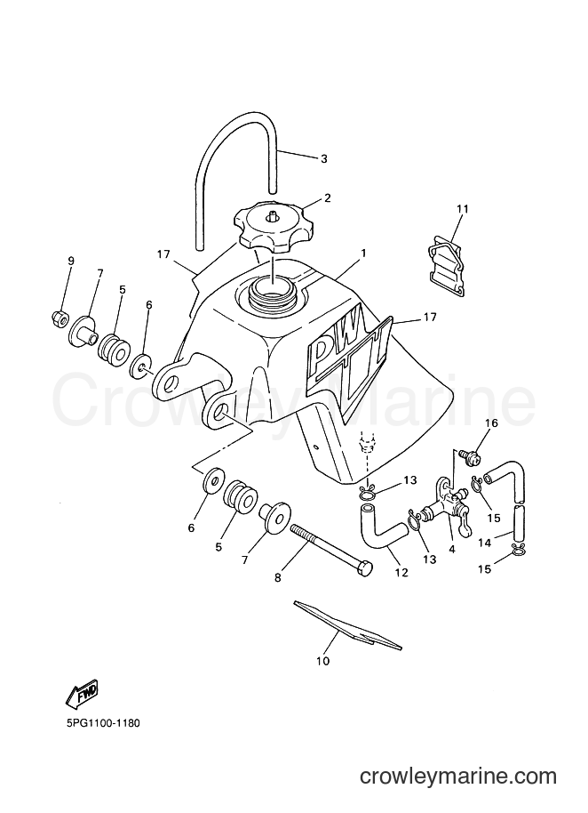 2001 Dirt Bike PW50 - PW50 (5PG2) [080] - FUEL TANK