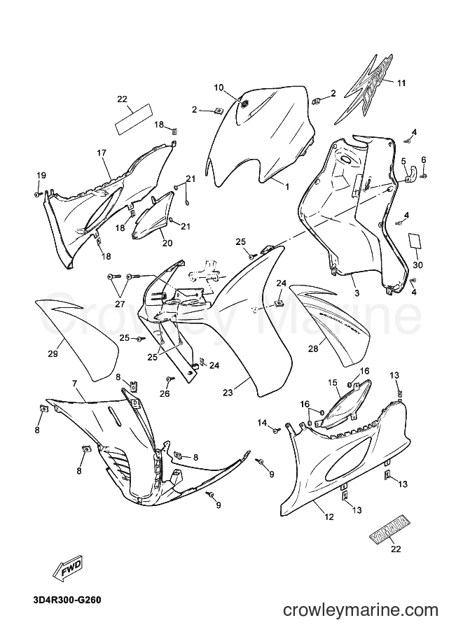 Yamaha Motors CS50 (49D1) [010] - LEG SHIELD