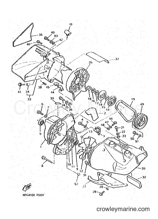 1997 Snowmobile PZ480SE - PZ480SE (8BG4) [010] - AIR SHROUD & FAN