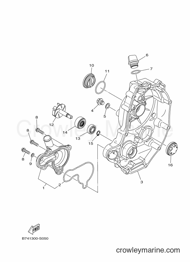 2017 Scooter CZD300-A - CZD300-A (B741) [010] - WATER PUMP