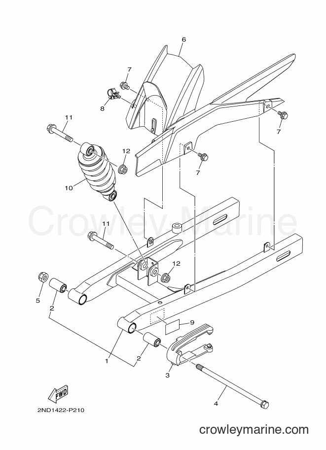 2017 Scooter T150 - T150 (2NDB) [010] - REAR ARM & SUSPENSION