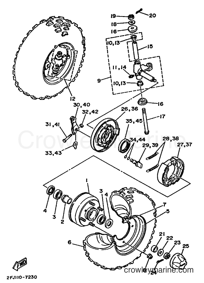 1988 ATV YFM80U - YFM80U (2FJ0) [045] - FRONT WHEEL