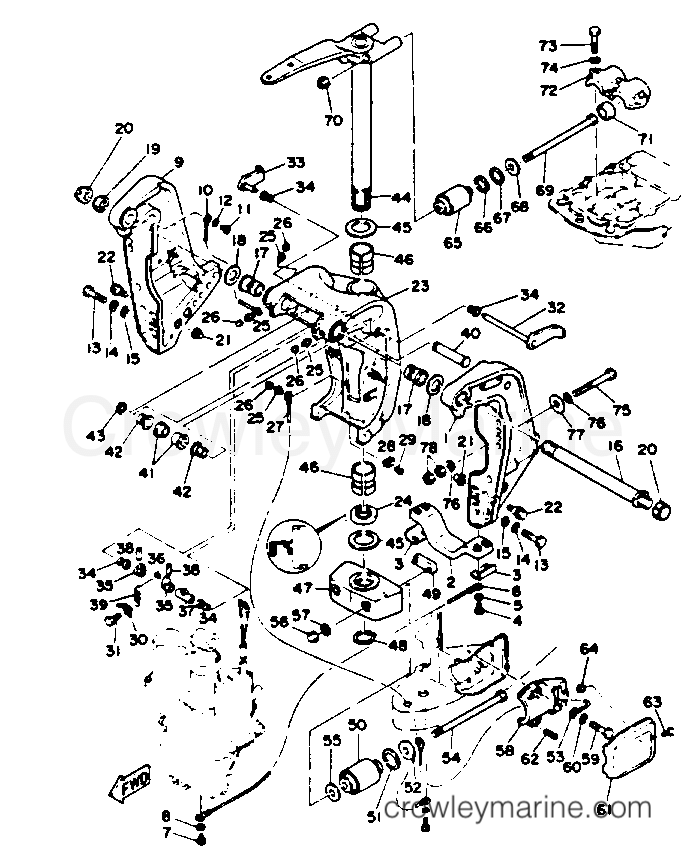 Yamaha Motors 115TXRQ - BRACKET 1