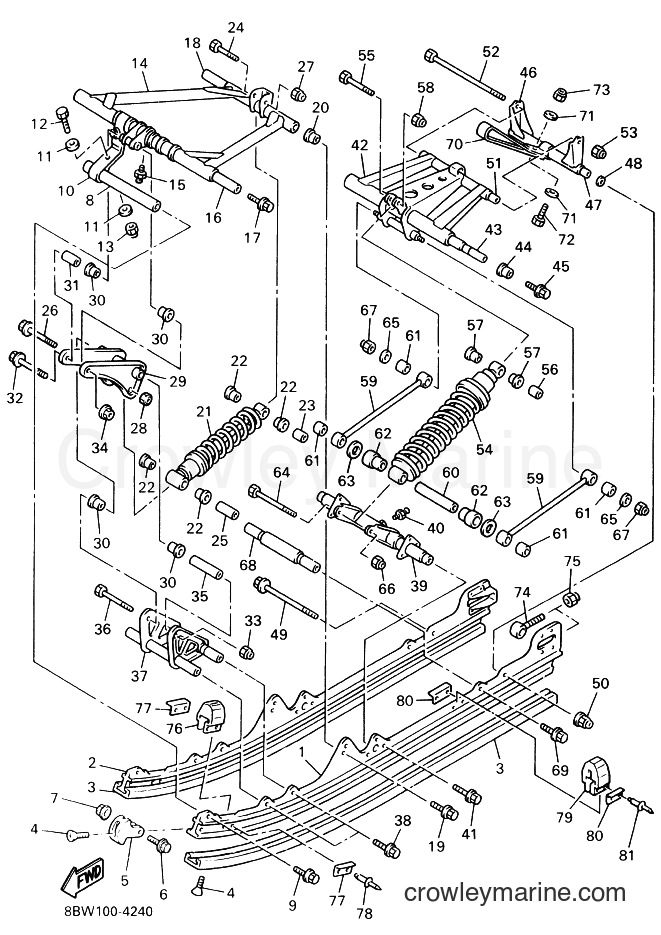 1994 Snowmobile VX750 - VX750 (8BW1) [040] - TRACK SUSPENSION 2