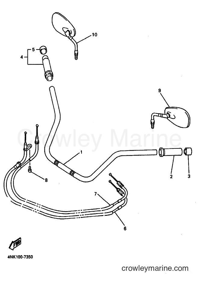 Yamaha Motors XVZ13LT (4YEF) [020] - STEERING HANDLE & CABLE