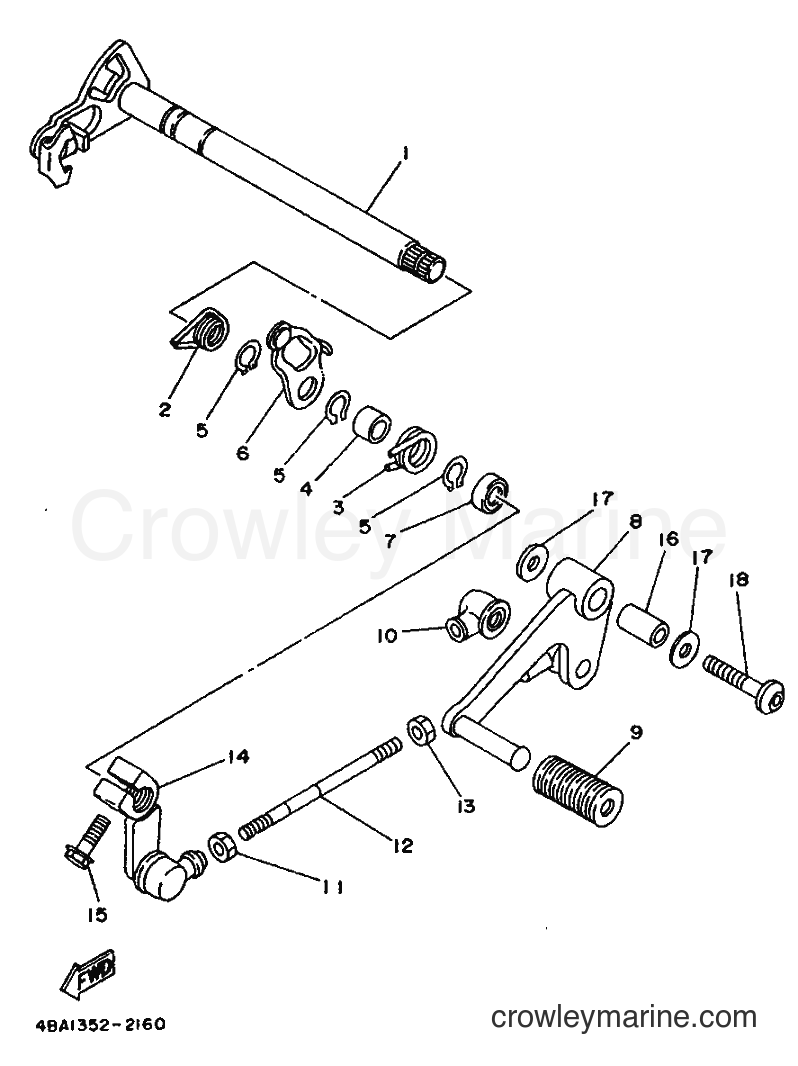 1992 Scooter TZR80RR - TZR80RR (4BA1) [999] - SHIFT SHAFT