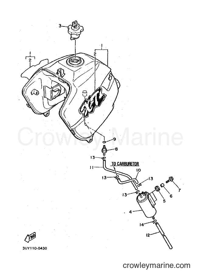 Yamaha Motors XT600E (3UY1) [010] - FRAME (FOR CALIFORNIA)